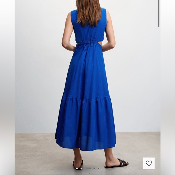 MANGO Blue Knot Dress With Openings- size 6 - Picture 9 of 9